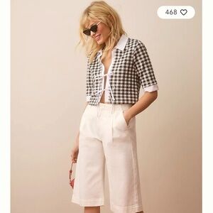 Chic Black and White Checkered Top